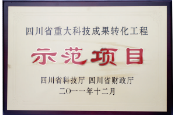 四川省重大项目科技转化工程